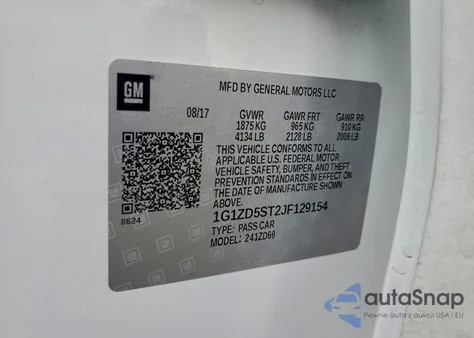 2018 Chevrolet Malibu Lt z USA, uszkodzony, nr VIN 1G1ZD5ST2JF129154